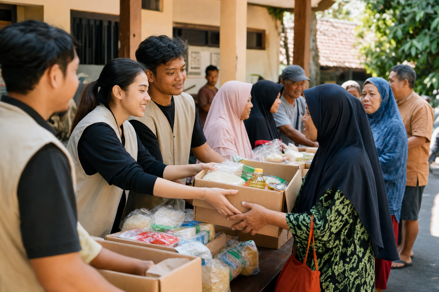 Penyaluran bantuan